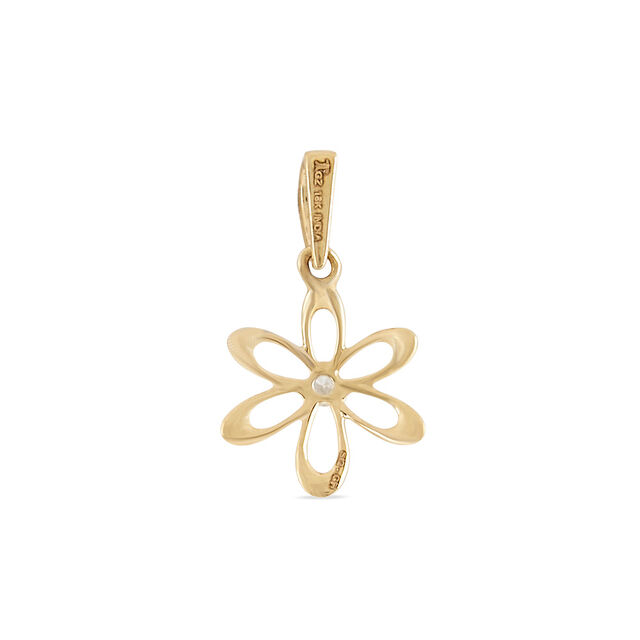 Tanishq 18 KT Diamond Flower Pendantfor Women 4