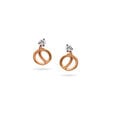 Elegant Gold and Diamond Stud Earrings,,hi-res 