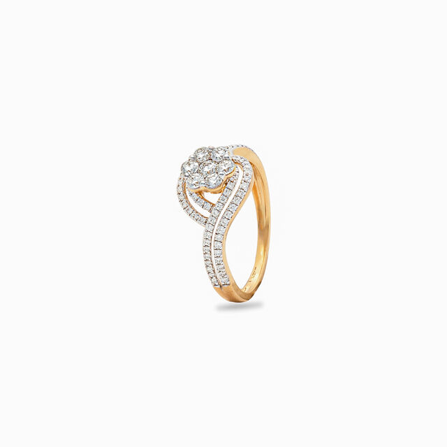 Floral Diamond Cluster Ring,,hi-res 2