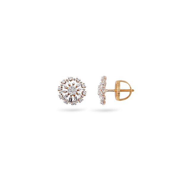 Elegant Snowflake Diamond Stud Earrings,,hi-res 2