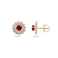 Timeless Traditional Floral Diamond Stud Earrings,,hi-res 2