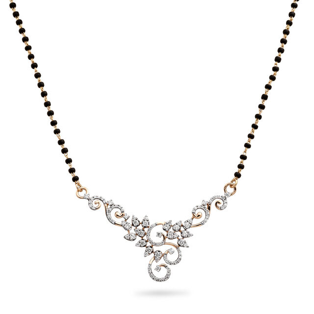 Ornate Diamond & Gold Mangalsutra,,hi-res 