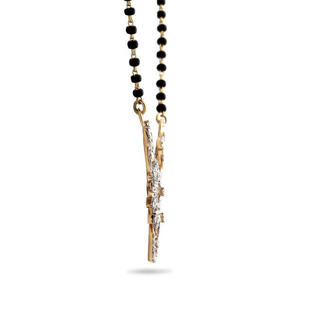 Ornate Diamond & Gold Mangalsutra,,hi-res 2