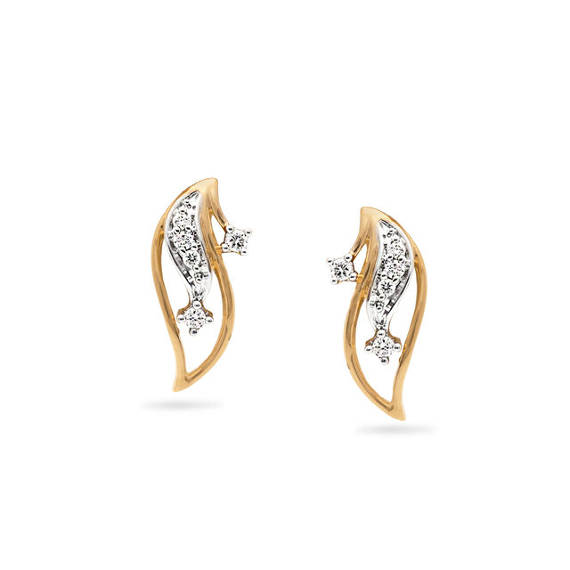 Elegant Gold & Diamond Leaf Pendant 2