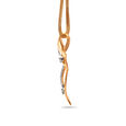 Elegant Gold & Diamond Leaf Pendant 3