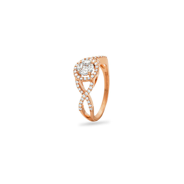 Infinity Knot Rose Gold Ring,,hi-res 2