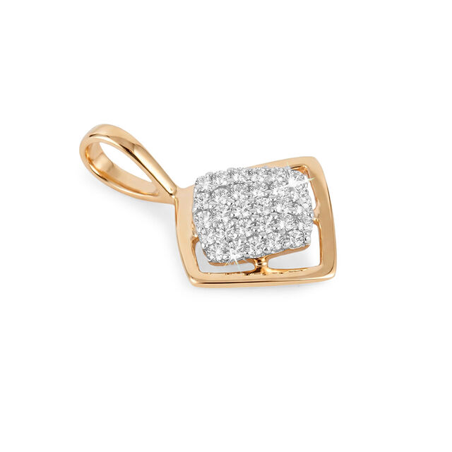 Tanishq 18 KT Square Diamond Pendantfor Women 2