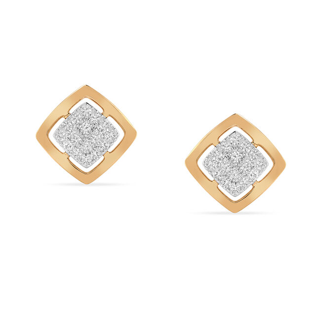 Tanishq 18 KT Diamond Stud Earrings for Women 