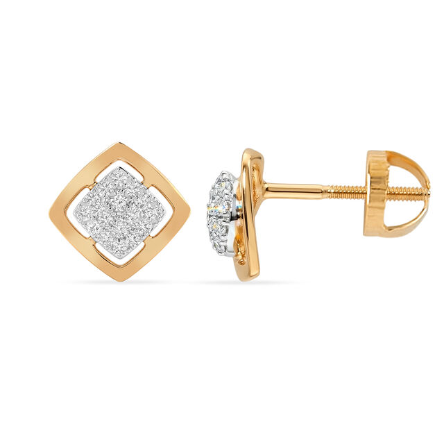 Tanishq 18 KT Diamond Stud Earrings for Women 2