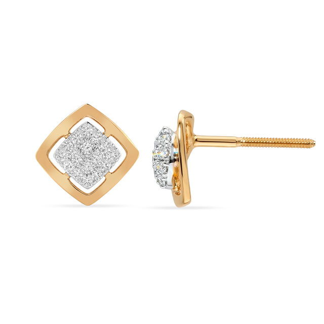 Tanishq 18 KT Diamond Stud Earrings for Women 4