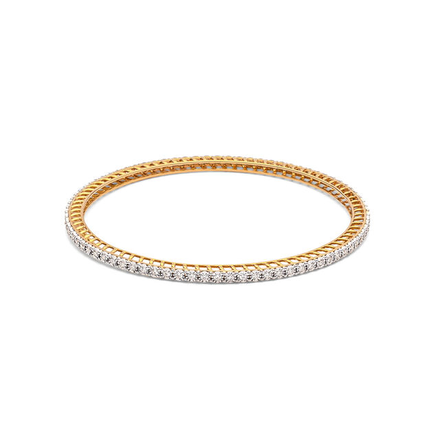 Diamond Delight Gold Bangle,,hi-res 