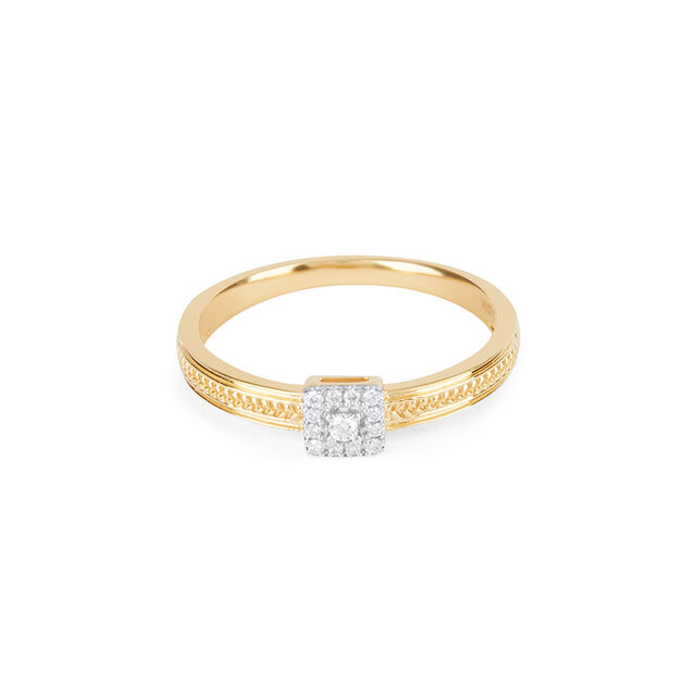 Tanishq 18 Karat Diamond Finger Ring for Men 
