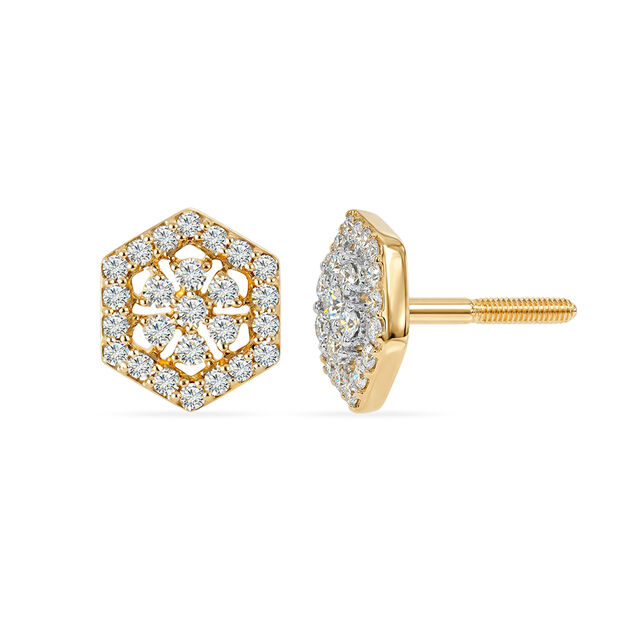 Tanishq 18 KT Golden Promise Studs for Women,,hi-res 2