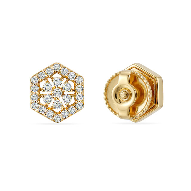 Tanishq 18 KT Golden Promise Studs for Women 3