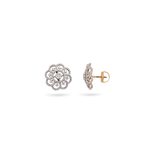 Blossom Brilliance Gold & Diamond Studs,,hi-res 2