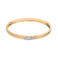 Floral-Motif Diamond Bangle,,hi-res 