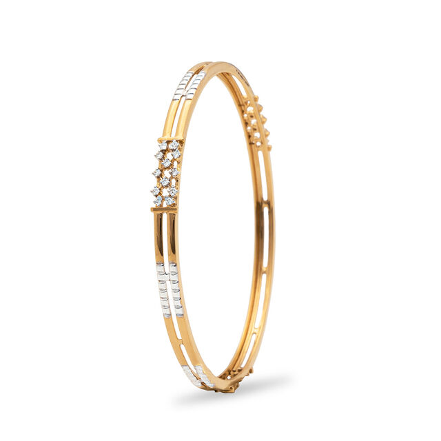 Contemporary Diamond-Studded Bangle,,hi-res 2
