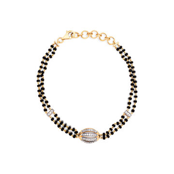 Mangalsutra-Inspired Round Diamond Bracelet