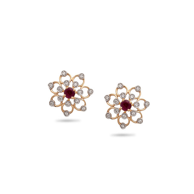 Elegant Jasmine Inspired Diamond Earrings,,hi-res 