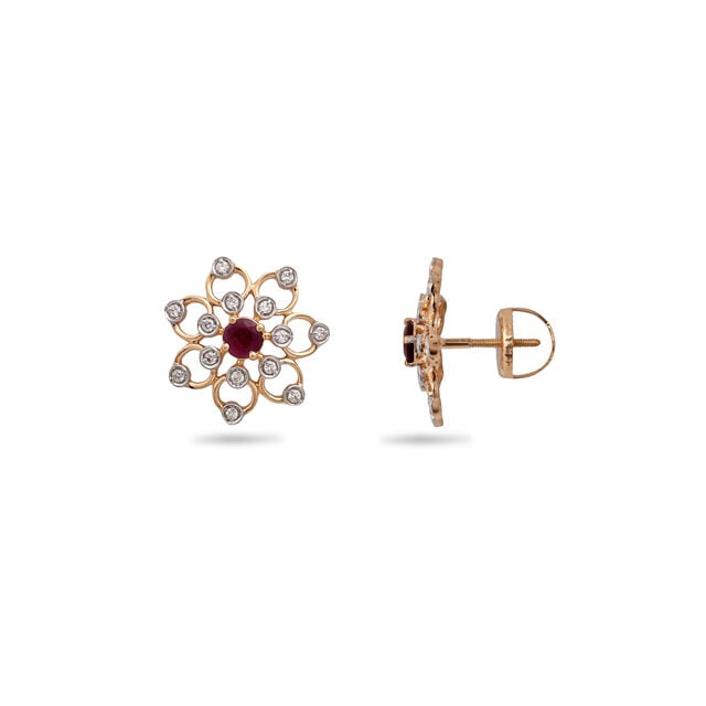 Elegant Jasmine Inspired Diamond Earrings,,hi-res 2