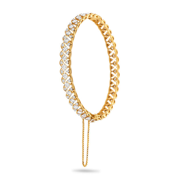 Cross-Braided Diamond Bangle,,hi-res 2