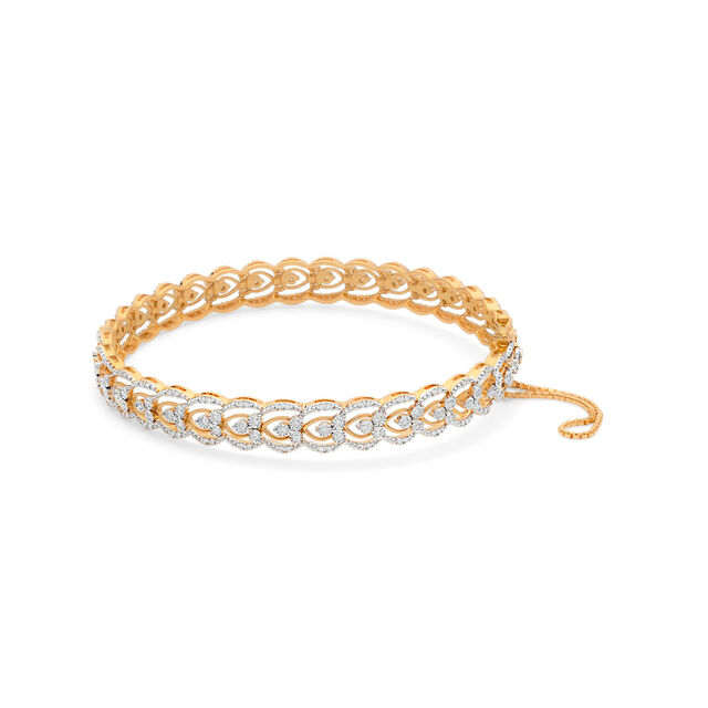 Diamond Wrapped Gold Band,,hi-res 