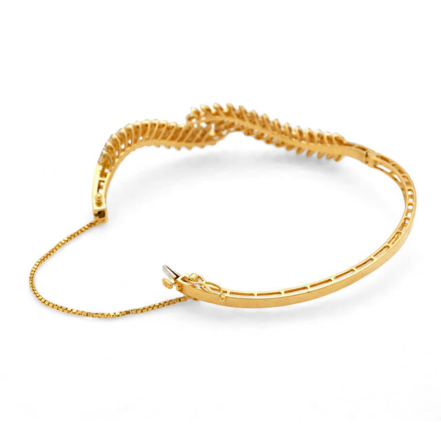 Lavish Yellow Gold And Diamond Vine Bangle,,hi-res 3