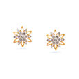 Petite Floral Diamond Stud Earrings,,hi-res 