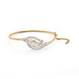 Dazzling Leafy Cuff Bangle,,hi-res 