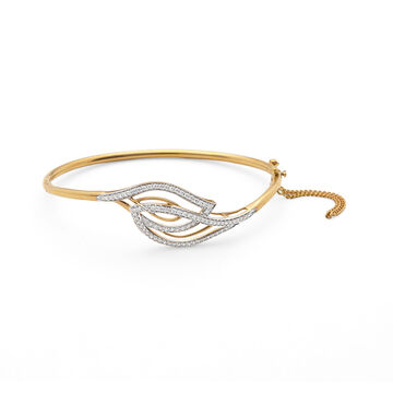 Dazzling Leafy Cuff Bangle