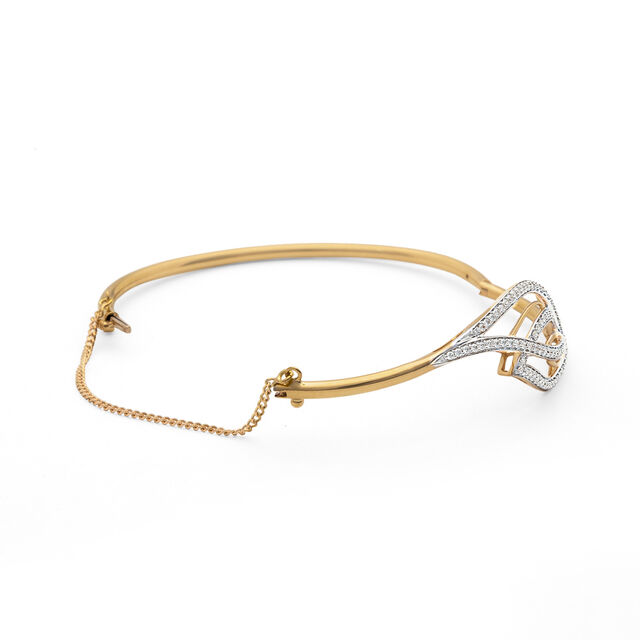 Dazzling Leafy Cuff Bangle,,hi-res 3