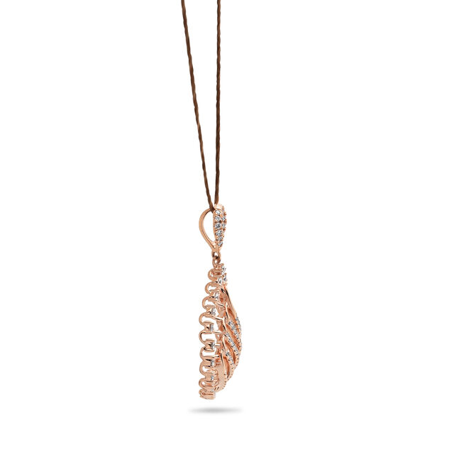 Leaf Inspired Diamond Pendant and Earrings Set,,hi-res 2