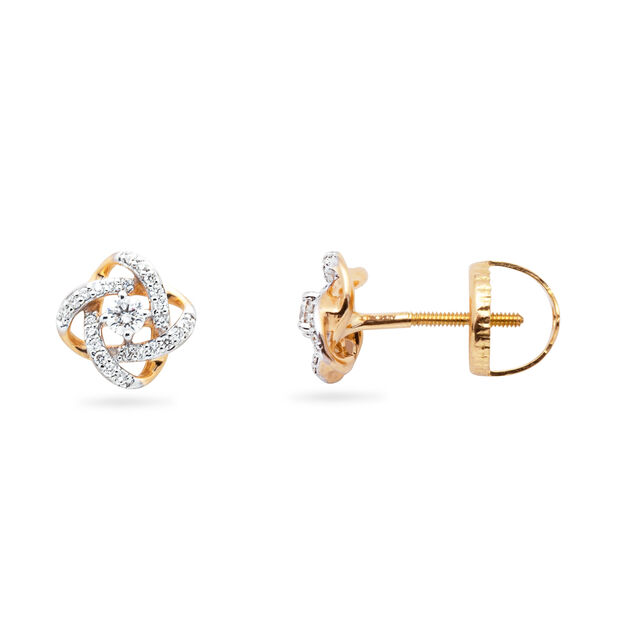 Elegant Intertwined Bands Earrings,,hi-res 2