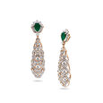 18 Karat Gold Diamond and Emerald Drop Earrings,,hi-res 2