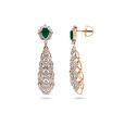 18 Karat Gold Diamond and Emerald Drop Earrings,,hi-res 3