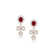 Elegant Modular Diamond Drop Earrings with Stones,,hi-res 