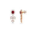 Elegant Modular Diamond Drop Earrings with Stones,,hi-res 3