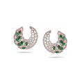 18 Karat Gold Diamond and Emerald Hoop Earrings,,hi-res 