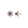 Maroon Muse Diamond Studs,,hi-res 2