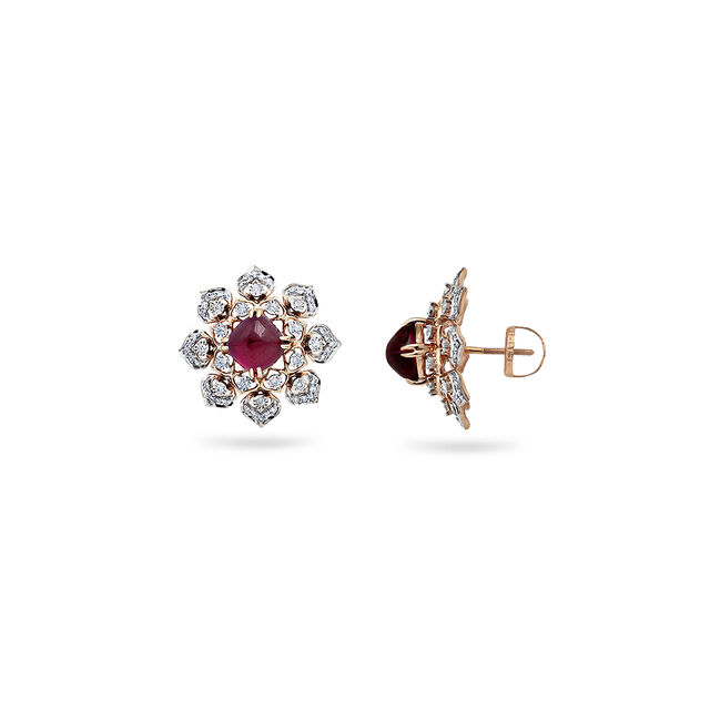 Maroon Muse Diamond Studs,,hi-res 2