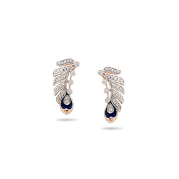 18 Karat Gold and Diamond Stud Earrings