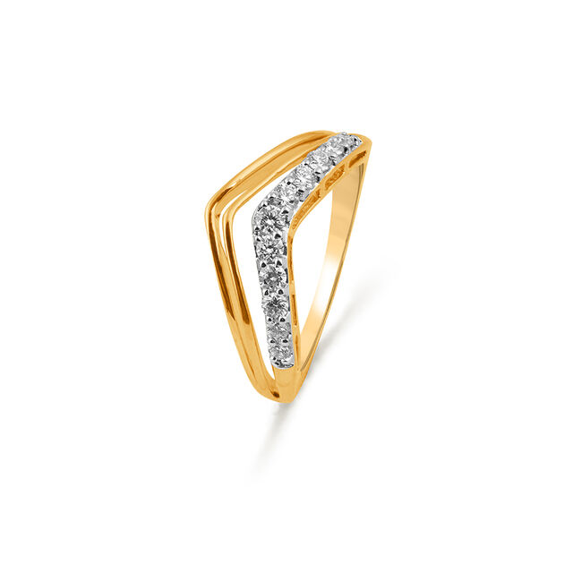 Tanishq 18 Karat Diamond Finger Ring for Women 2