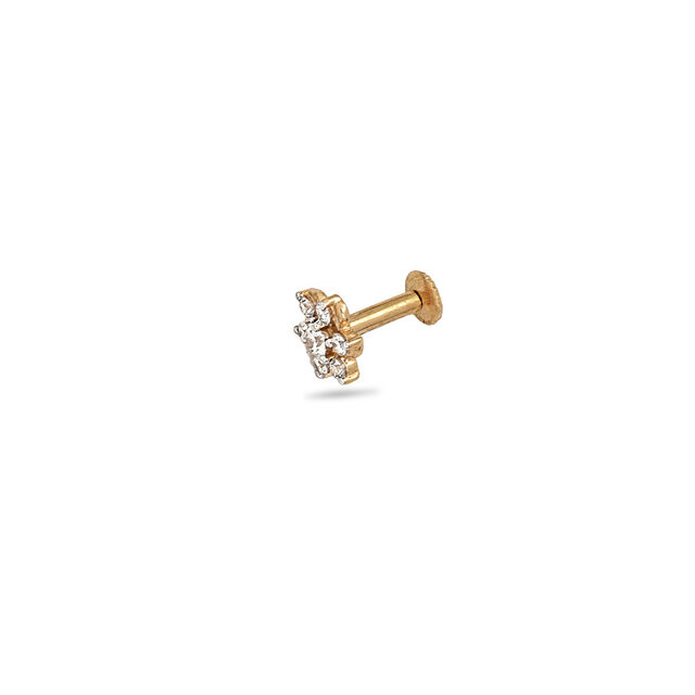 Elegant Diamond Flower Nosepin,,hi-res 3