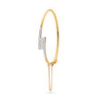 Sleek Gold Bangle with Sparkling Diamonds,,hi-res 2
