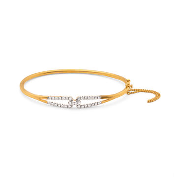 Chic Gold and Diamond Bangle