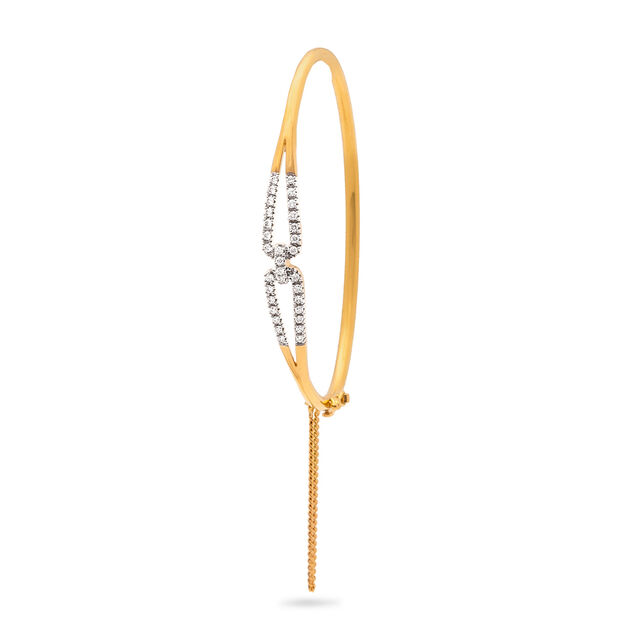 Chic Gold and Diamond Bangle 2