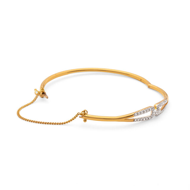Chic Gold and Diamond Bangle 3