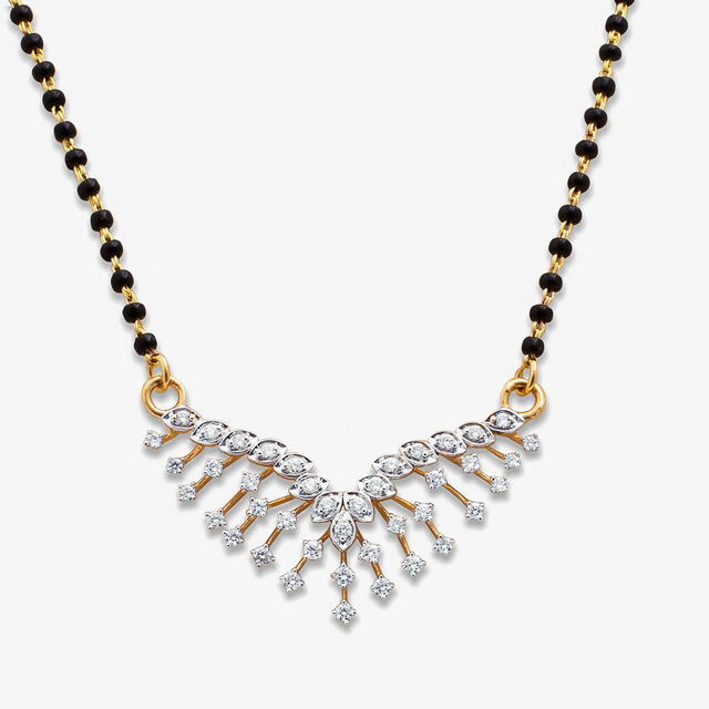 Modern Diamond and Gold Mangalsutra,,hi-res 