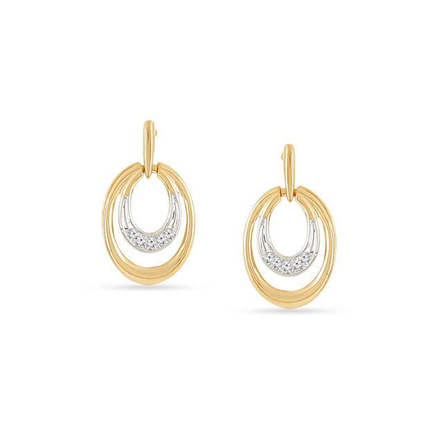 Tanishq 18 KT Double Loop Studs for Women 