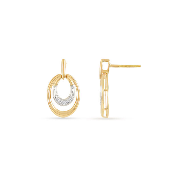 Tanishq 18 KT Double Loop Studs for Women 5